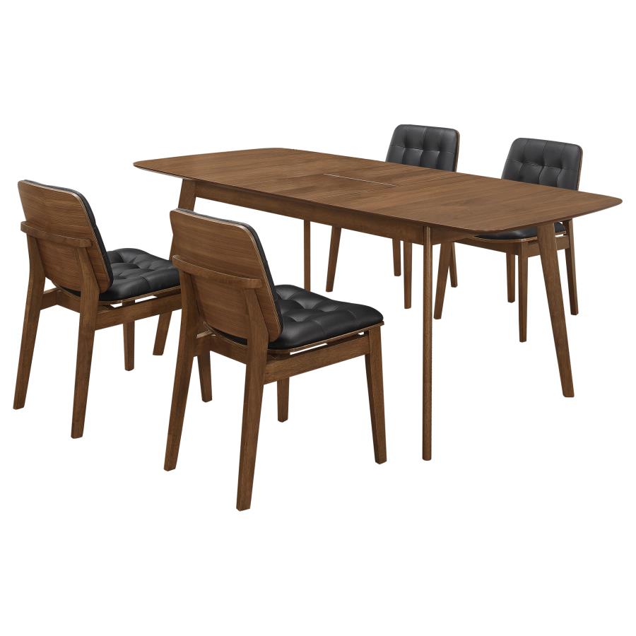 Redbridge Rectangular 5-piece Dining Set Natural Walnut view 2