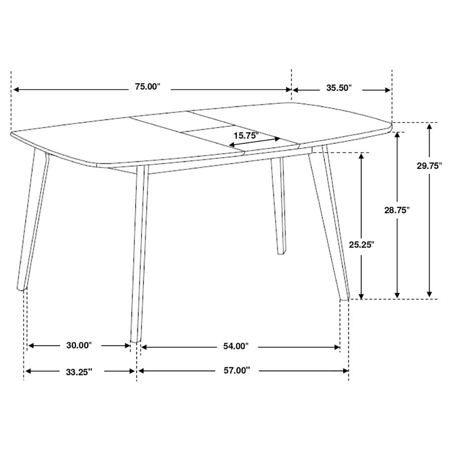 Redbridge Rectangular 7-piece Dining Set Natural Walnut view 7