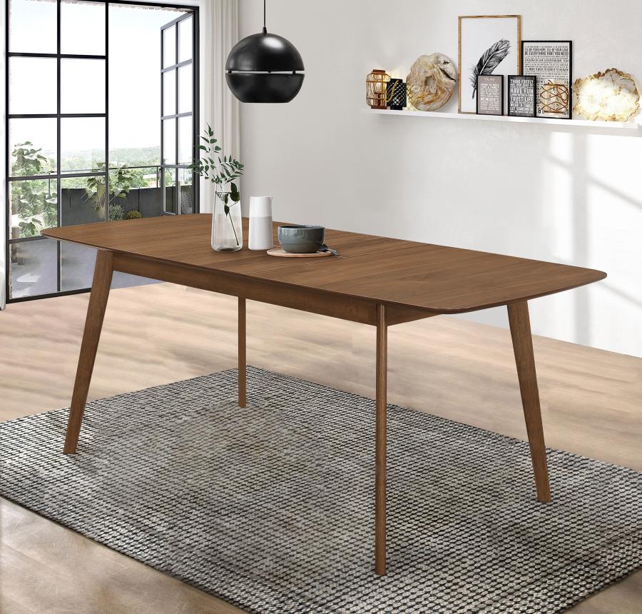 Redbridge 75-inch Extension Leaf Dining Table Natural Walnut view 2