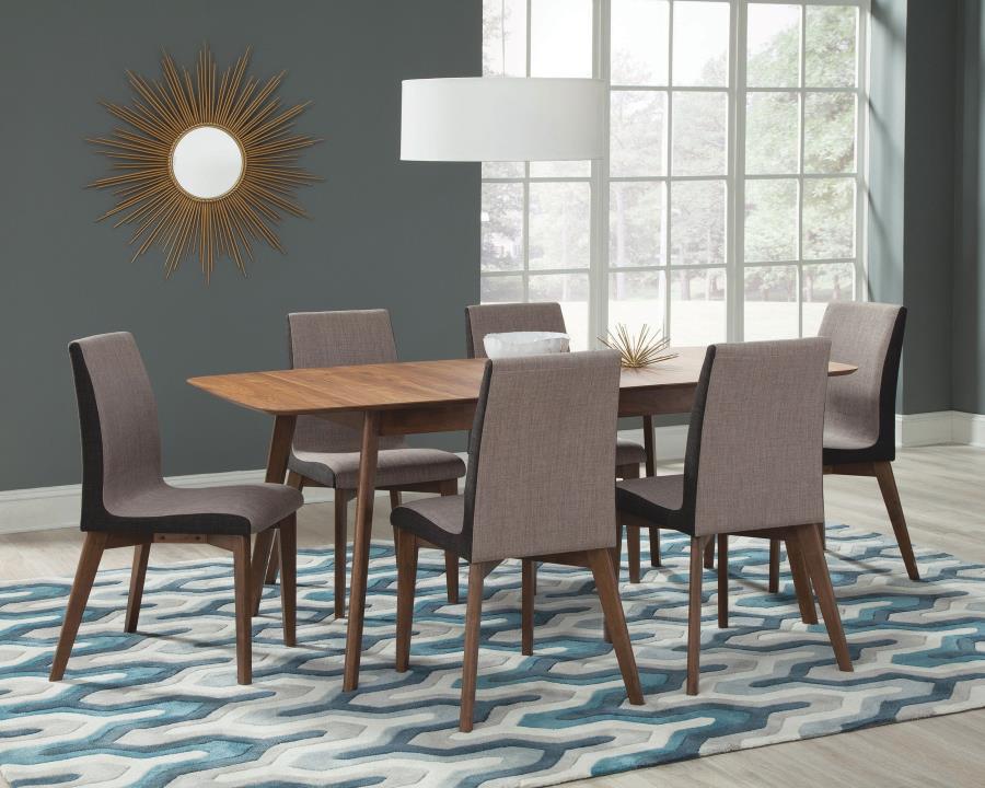 Redbridge 75-inch Extension Leaf Dining Table Natural Walnut view 7