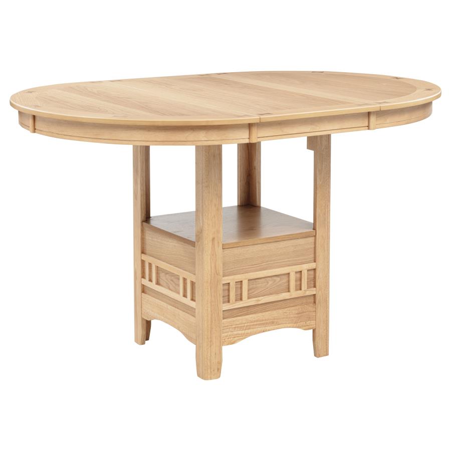 Lavon 5-piece Oval Counter Height Dining Set Light Oak view 3