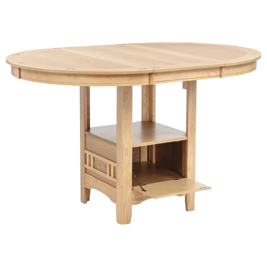 Lavon 5-piece Oval Counter Height Dining Set Light Oak view 4