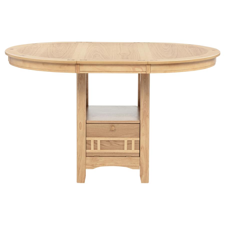Lavon 5-piece Oval Counter Height Dining Set Light Oak view 5