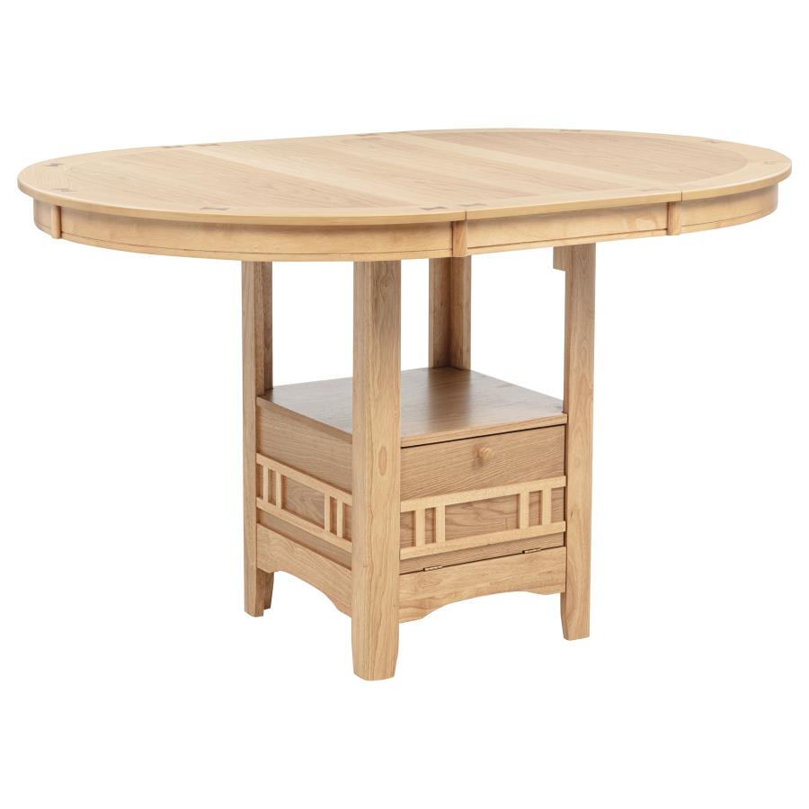 Lavon 5-piece Oval Counter Height Dining Set Light Oak view 7