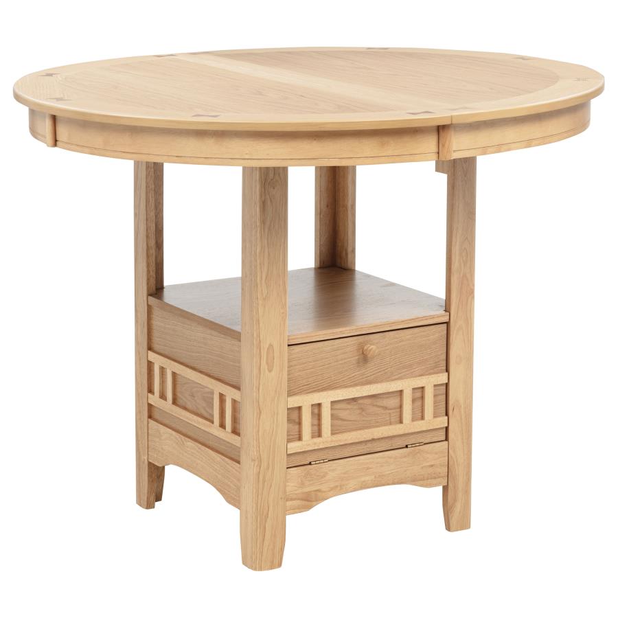 Lavon Oval 60-inch Counter Height Extension Dining Table Light Oak view 4