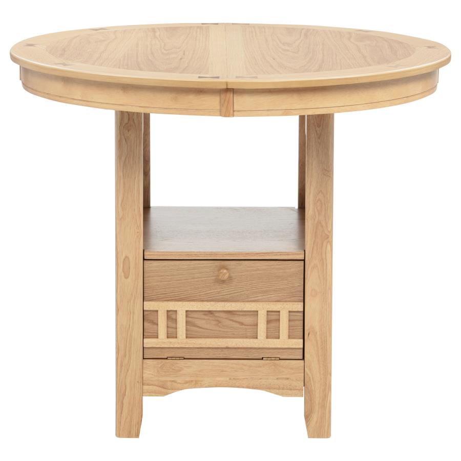 Lavon Oval 60-inch Counter Height Extension Dining Table Light Oak view 6