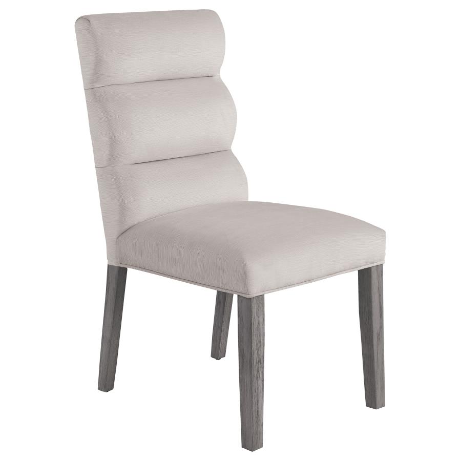 Carla Velvet Upholstered Dining Side Chair Stone (Set of 2) view 3