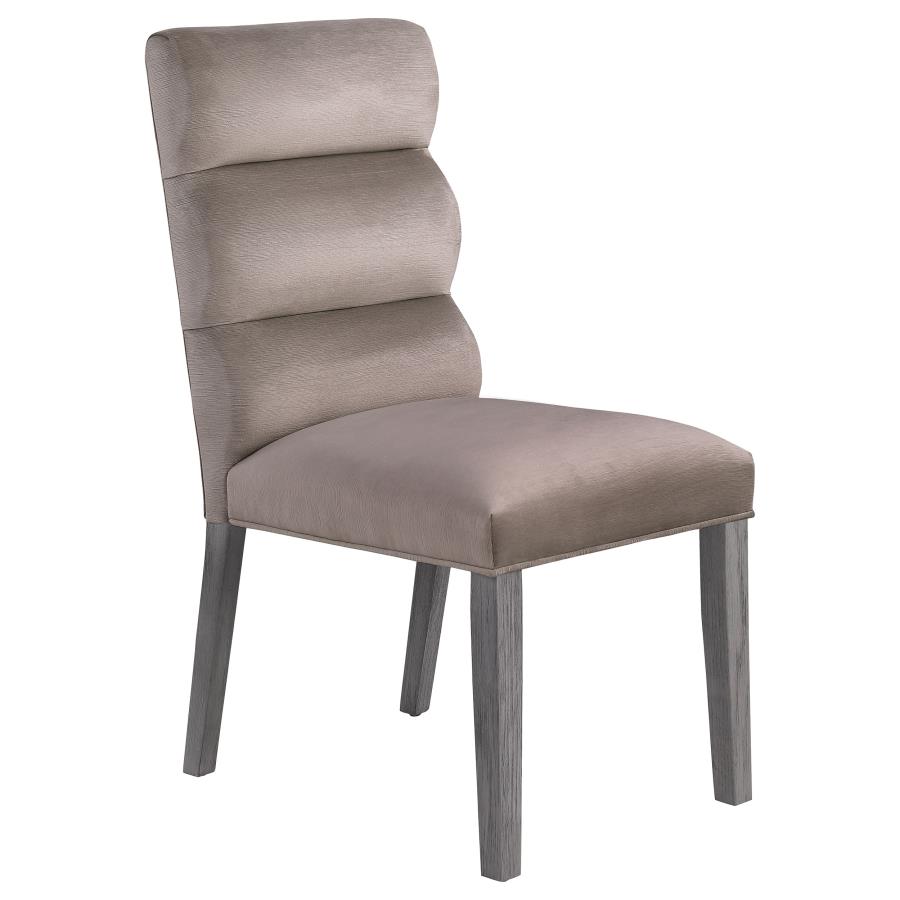 Carla Velvet Upholstered Dining Side Chair Ash (Set of 2) view 3