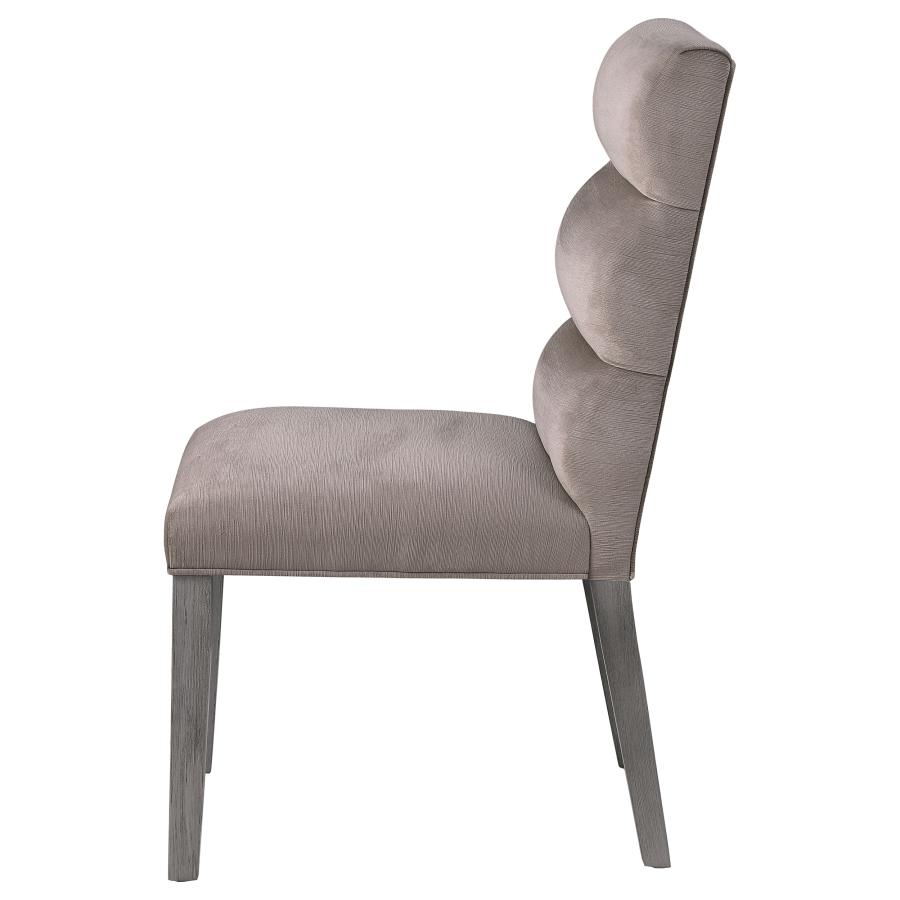 Carla Velvet Upholstered Dining Side Chair Ash (Set of 2) view 6