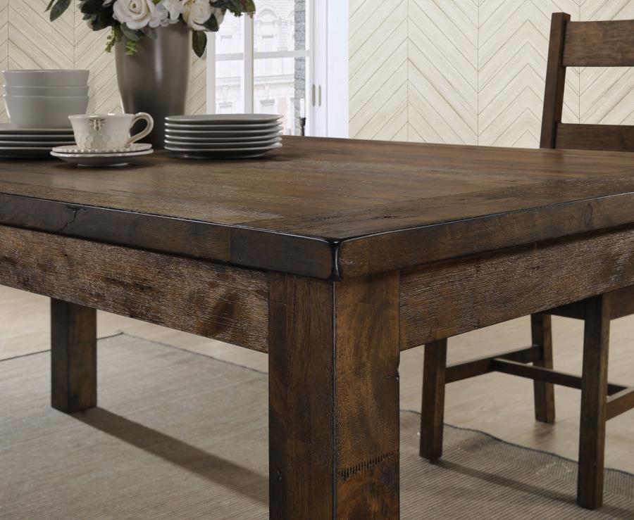 Coleman 7-piece Rectangular Dining Set Rustic Golden Brown view 5