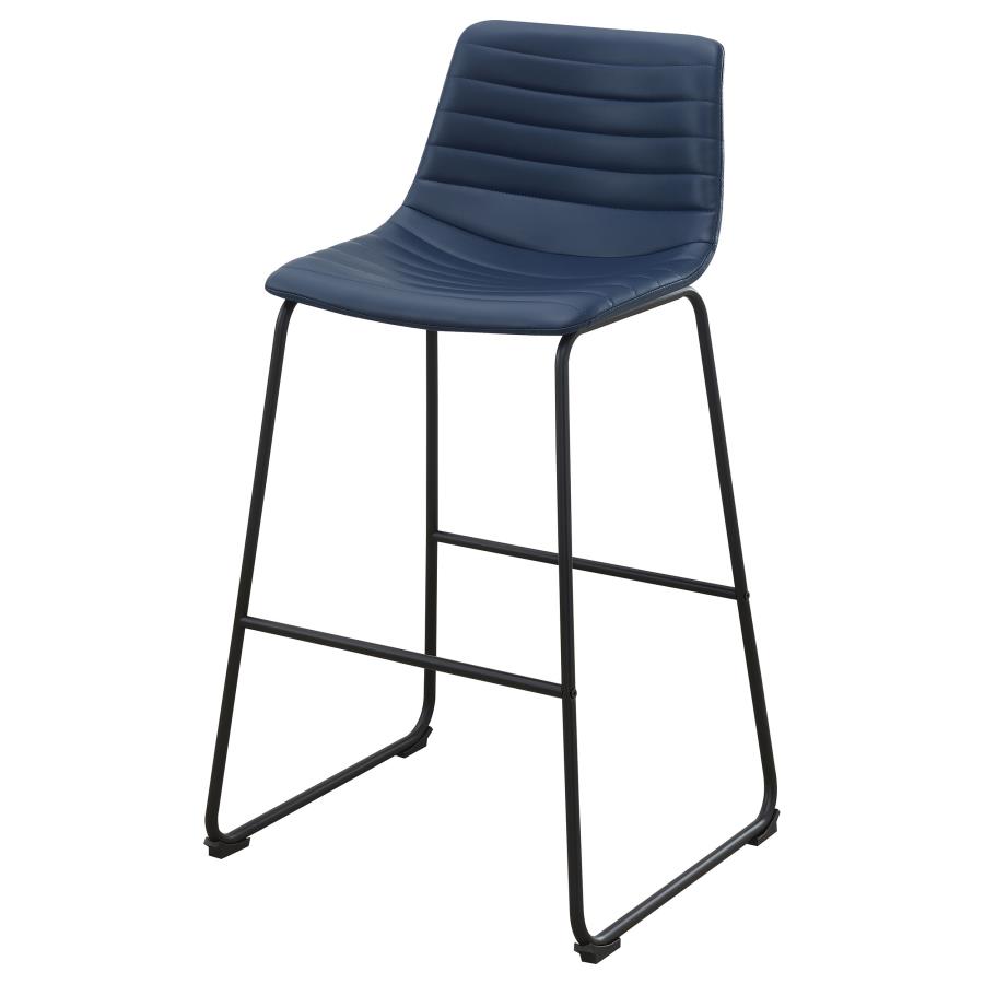 Zuni Faux Leather Upholstered Bar Chair Blue (Set of 2) view 5