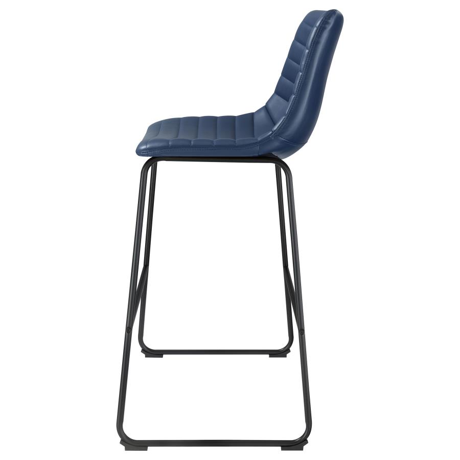 Zuni Faux Leather Upholstered Bar Chair Blue (Set of 2) view 6