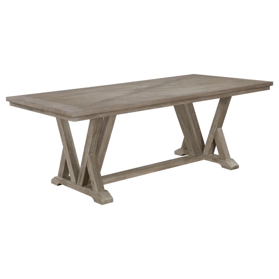 Cornelia 5-piece Rectangular Dining Table Set Coastal Grey view 3
