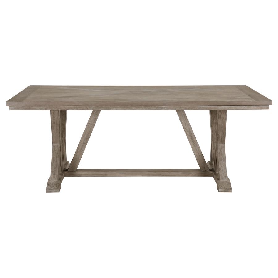 Cornelia 7-piece Rectangular Dining Table Set Coastal Grey view 4