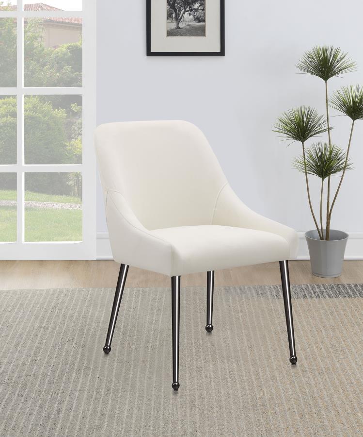 Mayette Upholstered Dining Side Chair Ivory (Set of 2) view 2