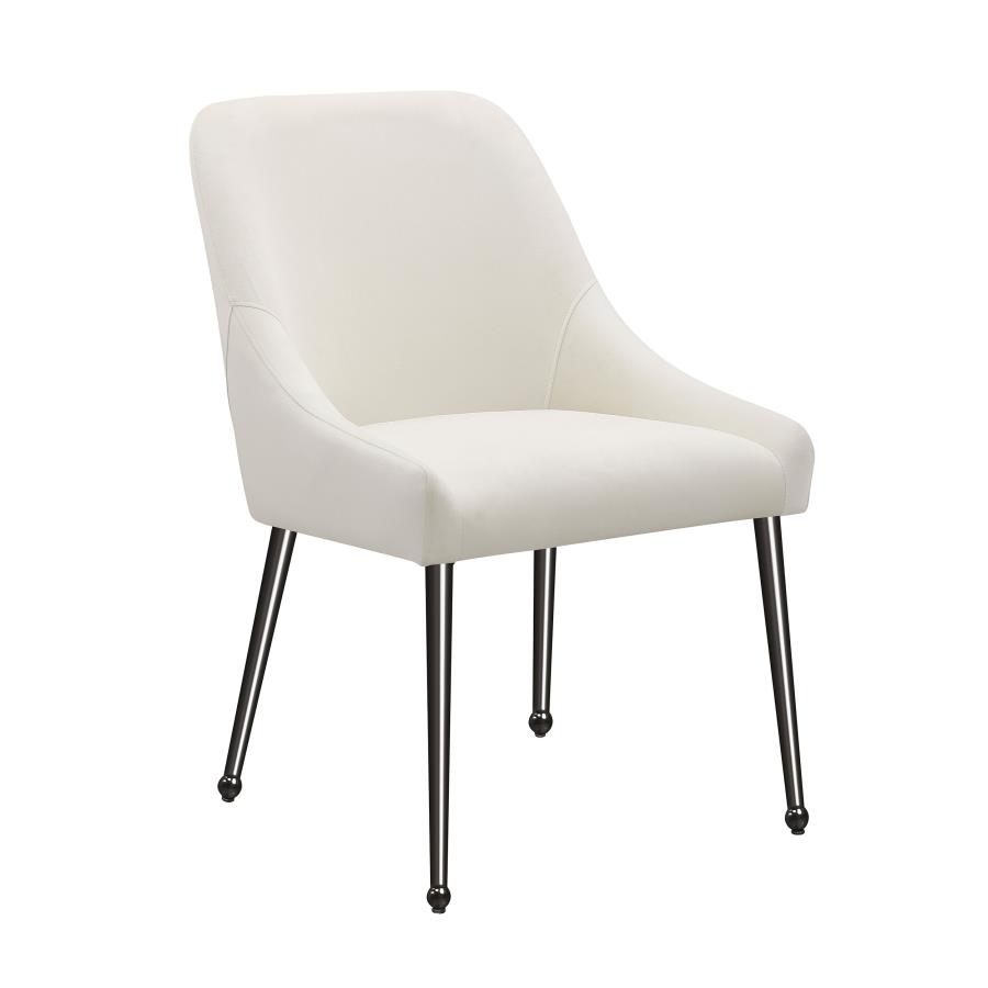 Mayette Upholstered Dining Side Chair Ivory (Set of 2) view 3