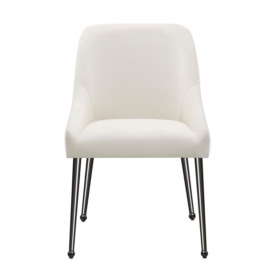 Mayette Upholstered Dining Side Chair Ivory (Set of 2) view 4