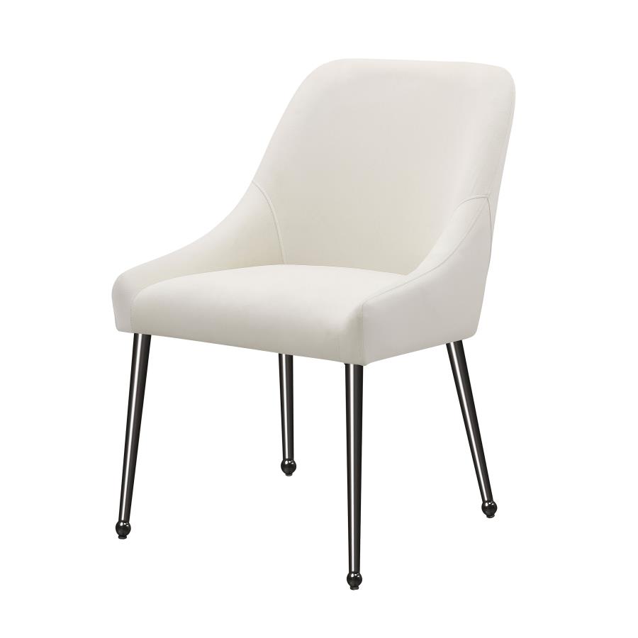 Mayette Upholstered Dining Side Chair Ivory (Set of 2) view 5
