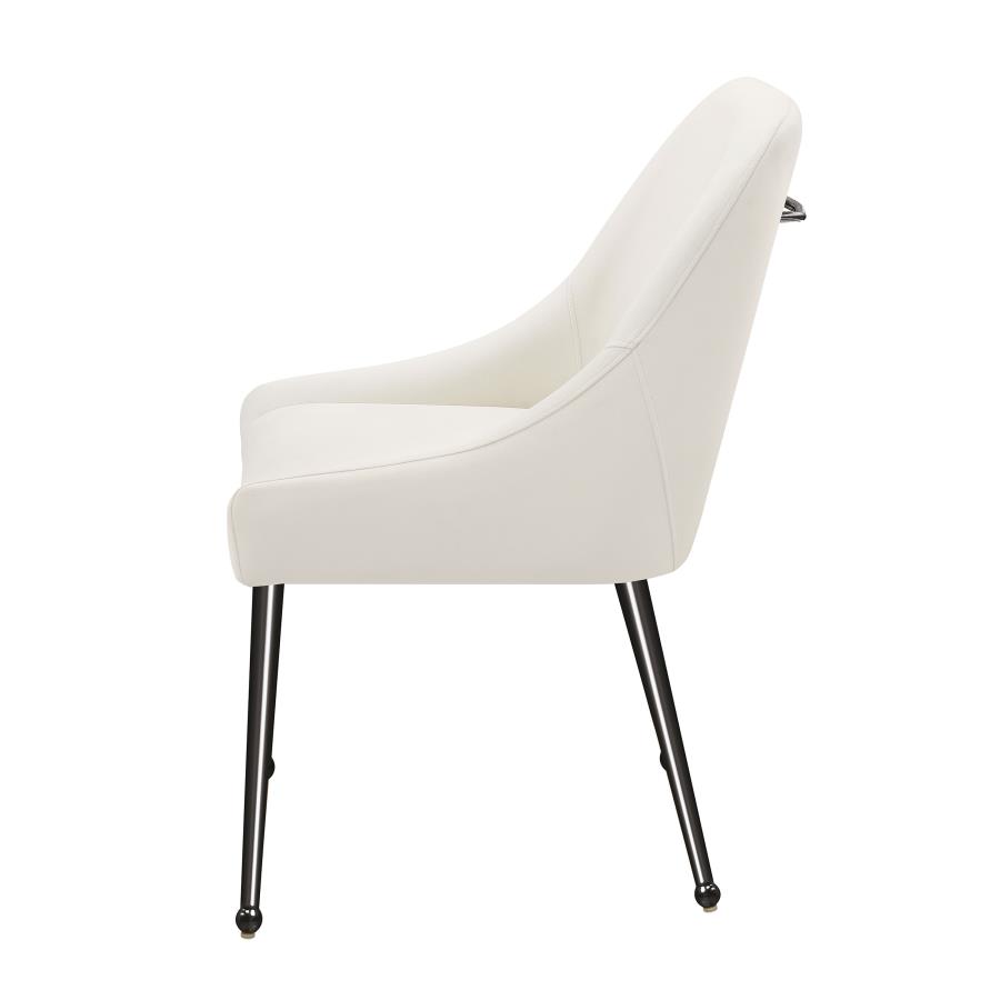 Mayette Upholstered Dining Side Chair Ivory (Set of 2) view 6