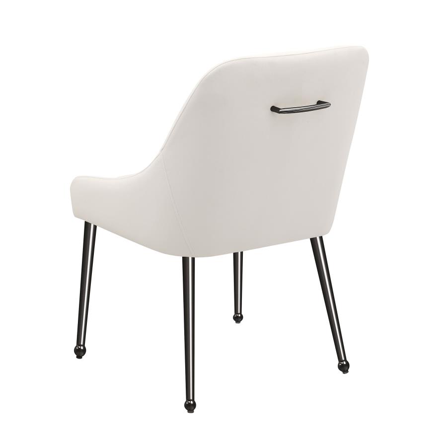 Mayette Upholstered Dining Side Chair Ivory (Set of 2) view 7
