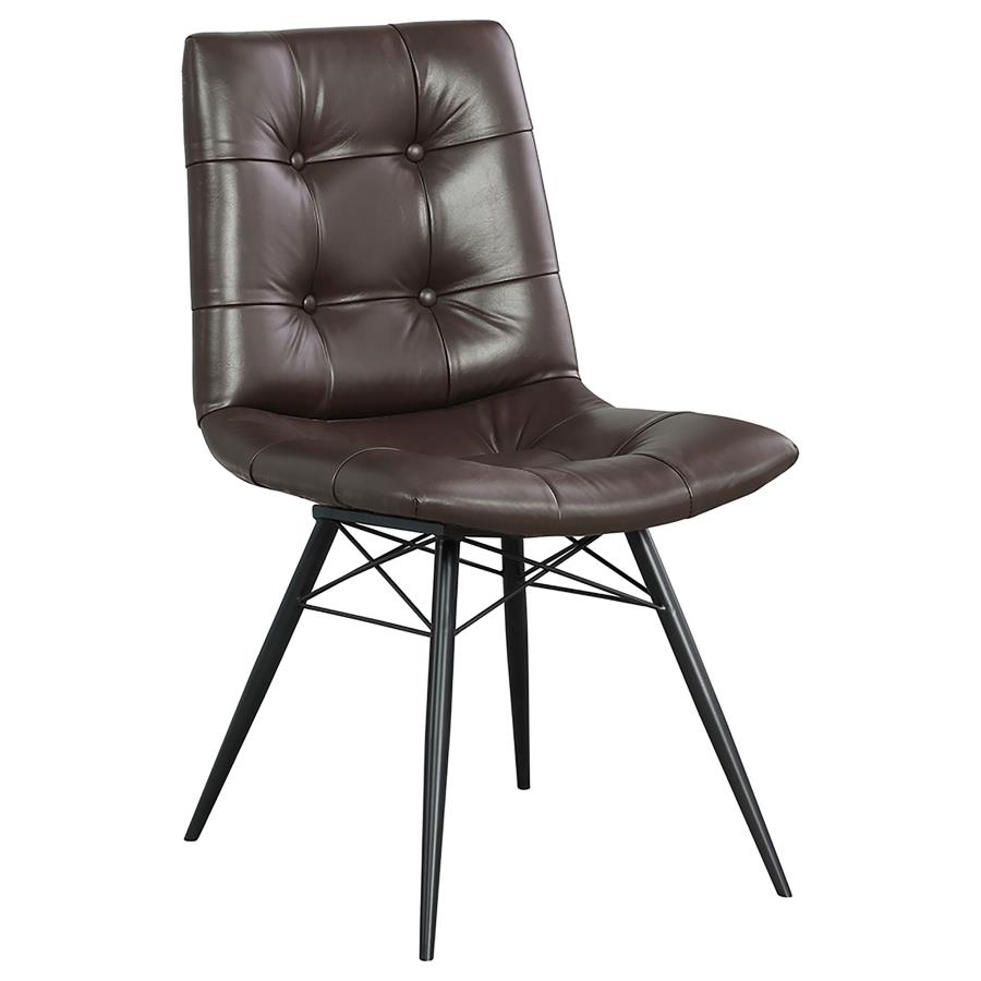 Aiken Upholstered Dining Side Chair Brown (Set of 4) view 3