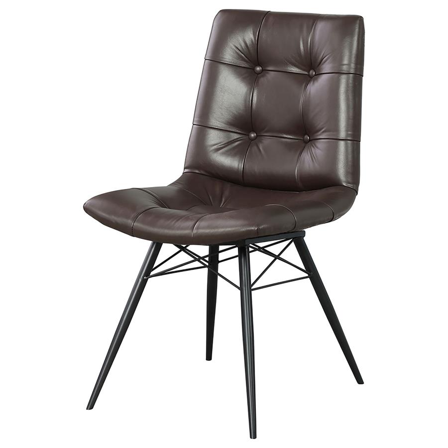 Aiken Upholstered Dining Side Chair Brown (Set of 4) view 5