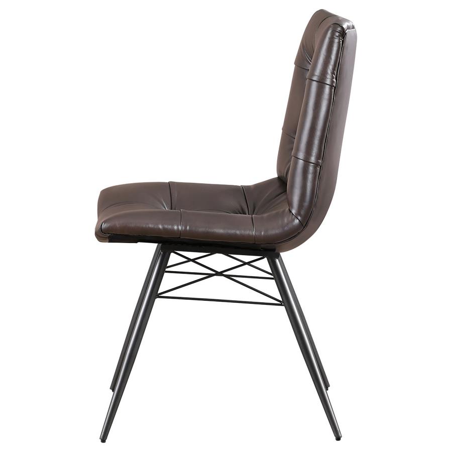 Aiken Upholstered Dining Side Chair Brown (Set of 4) view 6