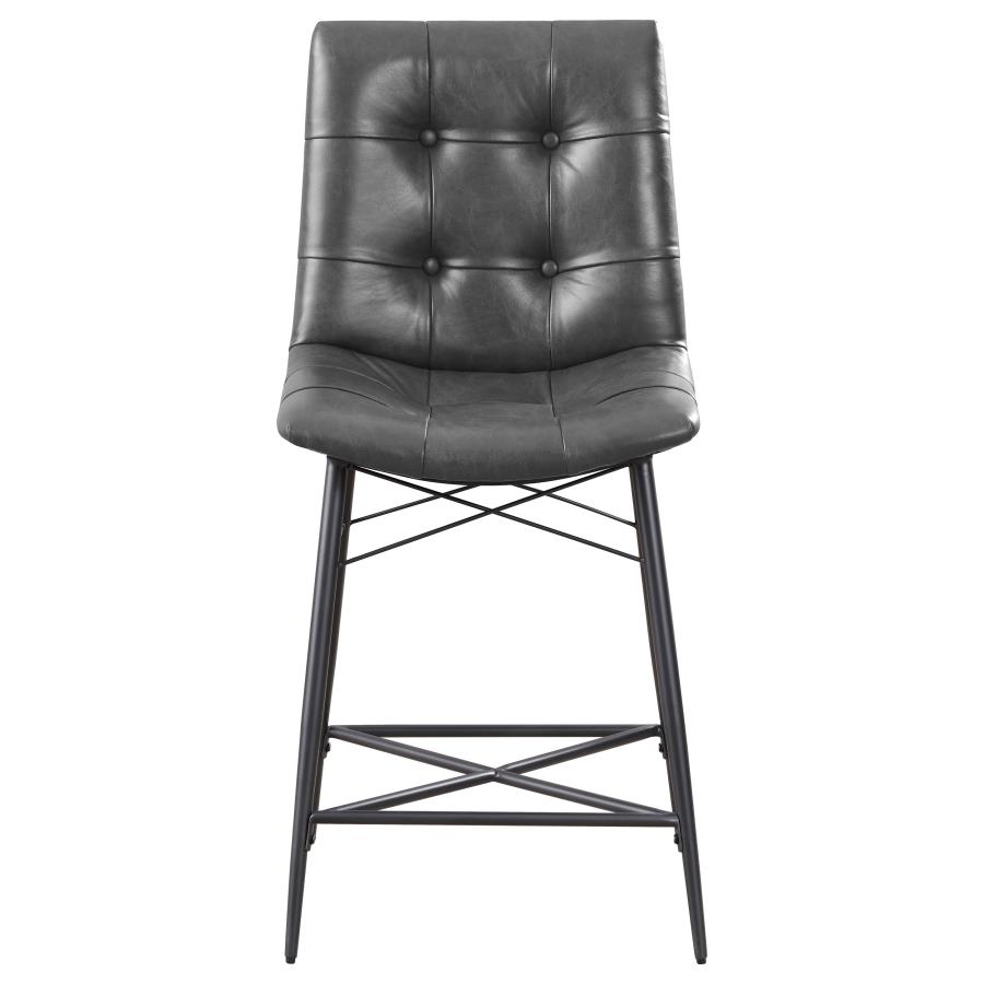 Aiken Upholstered Tufted Counter Chair Charcoal (Set of 2) view 4