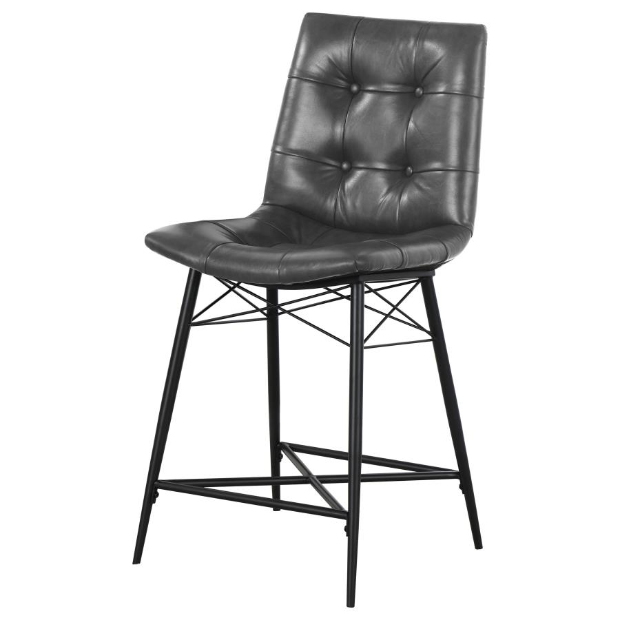 Aiken Upholstered Tufted Counter Chair Charcoal (Set of 2) view 5