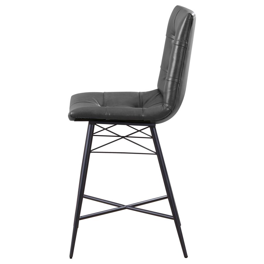 Aiken Upholstered Tufted Counter Chair Charcoal (Set of 2) view 6