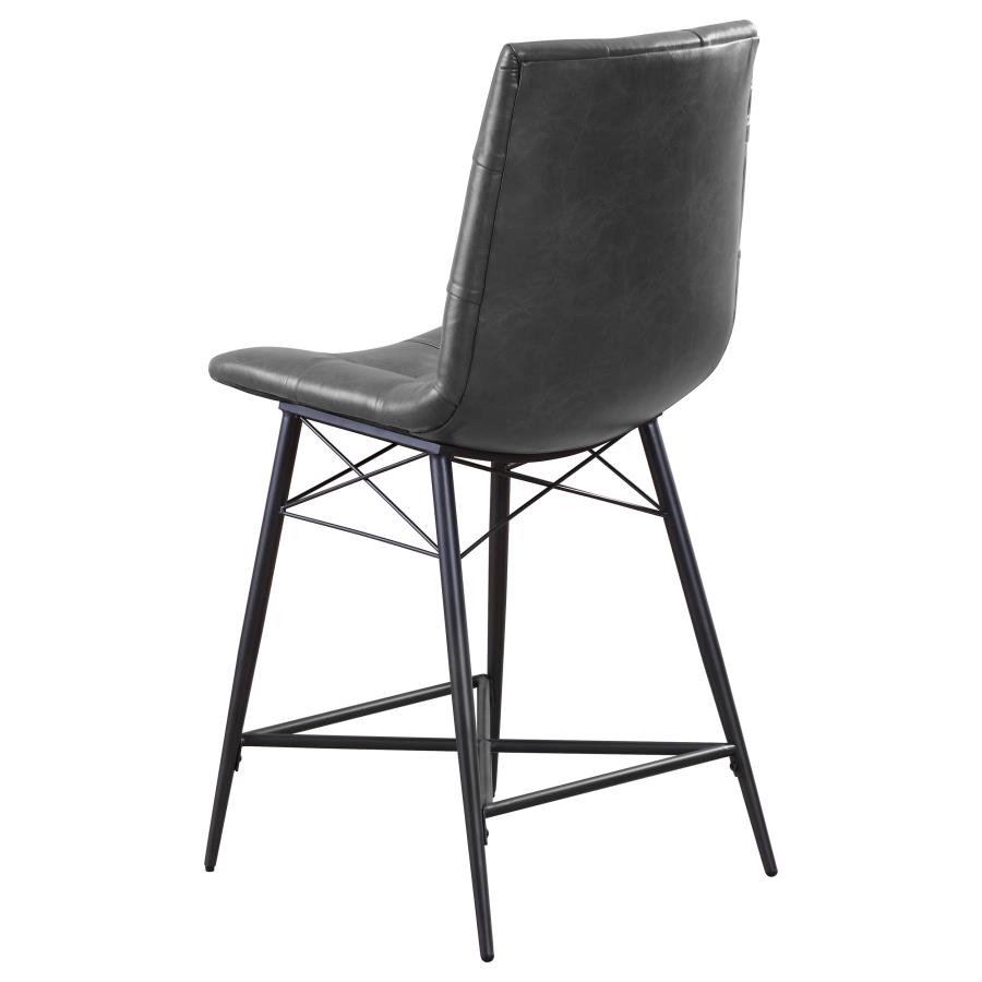 Aiken Upholstered Tufted Counter Chair Charcoal (Set of 2) view 7