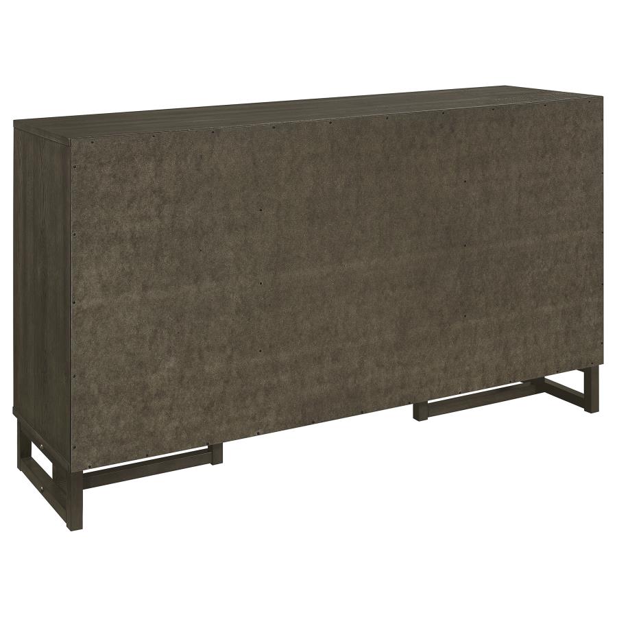 Kelly 3-drawer Storage Dining Sideboard Buffet Dark Grey view 5