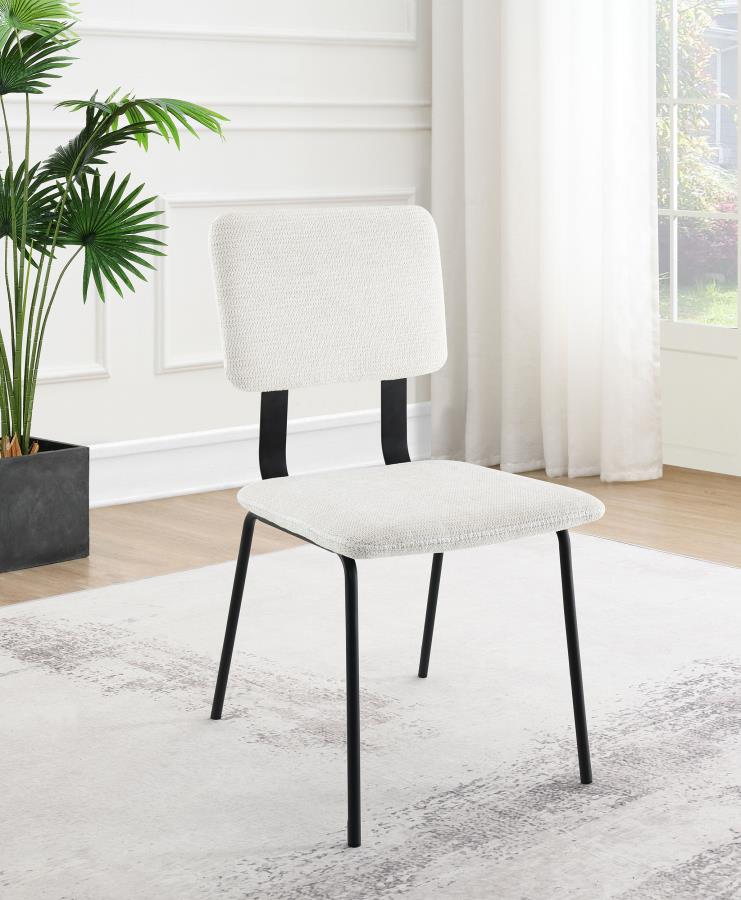 Calla Fabric Upholstered Dining Side Chair White (Set of 2) view 2