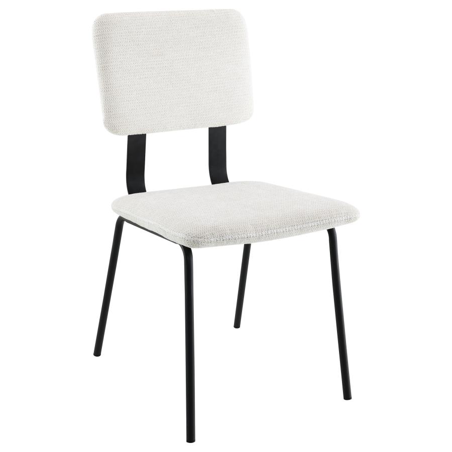 Calla Fabric Upholstered Dining Side Chair White (Set of 2) view 3