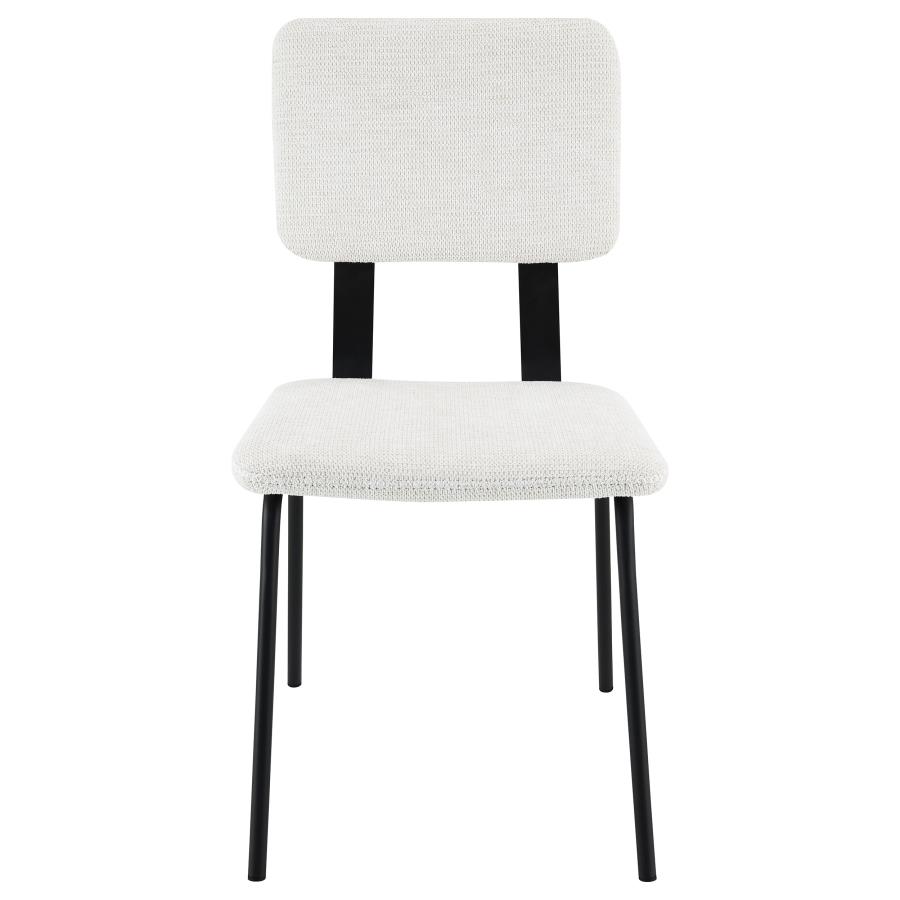 Calla Fabric Upholstered Dining Side Chair White (Set of 2) view 4