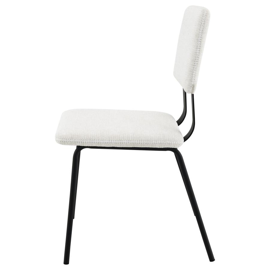 Calla Fabric Upholstered Dining Side Chair White (Set of 2) view 6