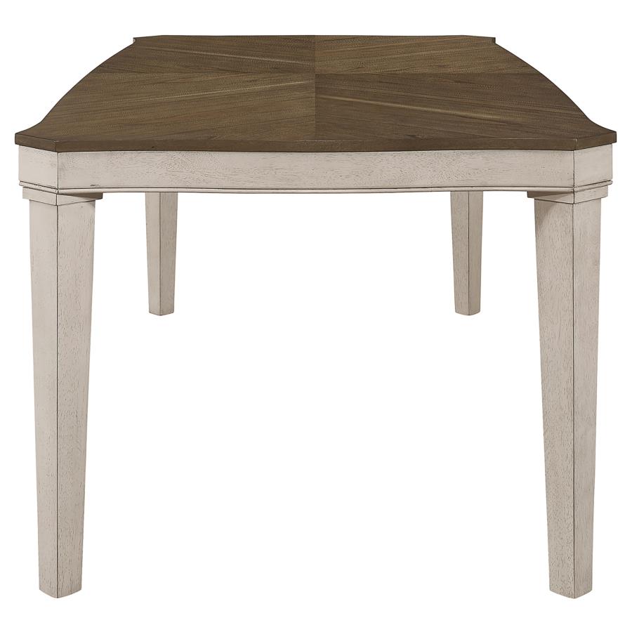 Ronnie Rectangular 79-inch Wood Dining Table Rustic Cream view 4