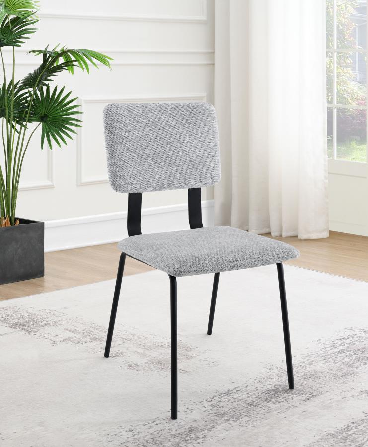 Calla Fabric Upholstered Dining Side Chair Grey (Set of 2) view 2