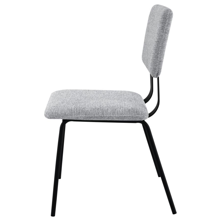 Calla Fabric Upholstered Dining Side Chair Grey (Set of 2) view 6
