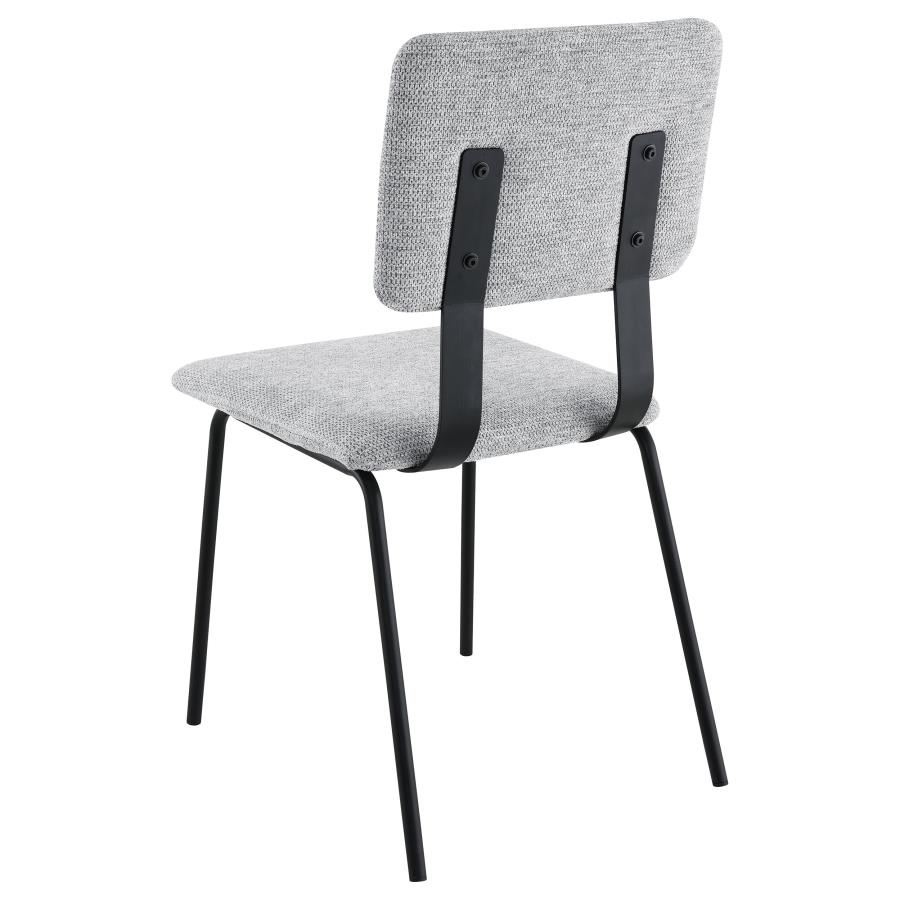 Calla Fabric Upholstered Dining Side Chair Grey (Set of 2) view 7