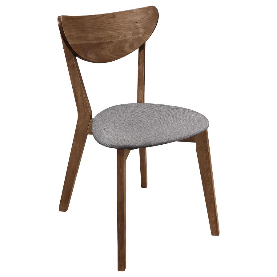 Alfredo Dining Side Chair Grey and Natural Walnut (Set of 2) view 3
