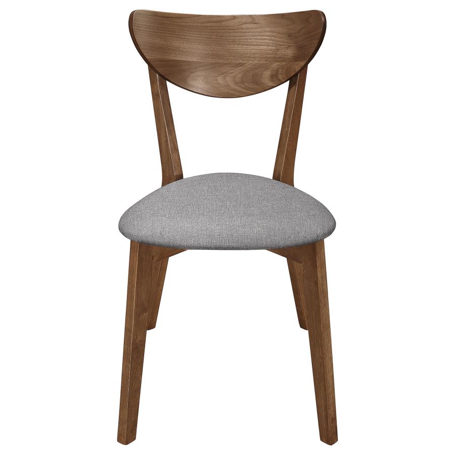 Alfredo Dining Side Chair Grey and Natural Walnut (Set of 2) view 4