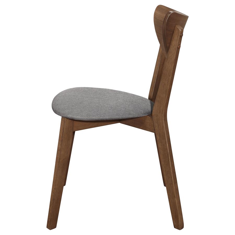 Alfredo Dining Side Chair Grey and Natural Walnut (Set of 2) view 6