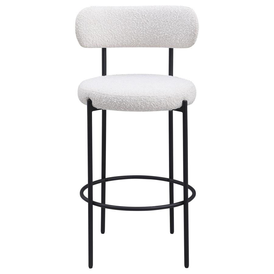 Viola Boucle Upholstered Bar Chair Cream (Set of 2) view 4