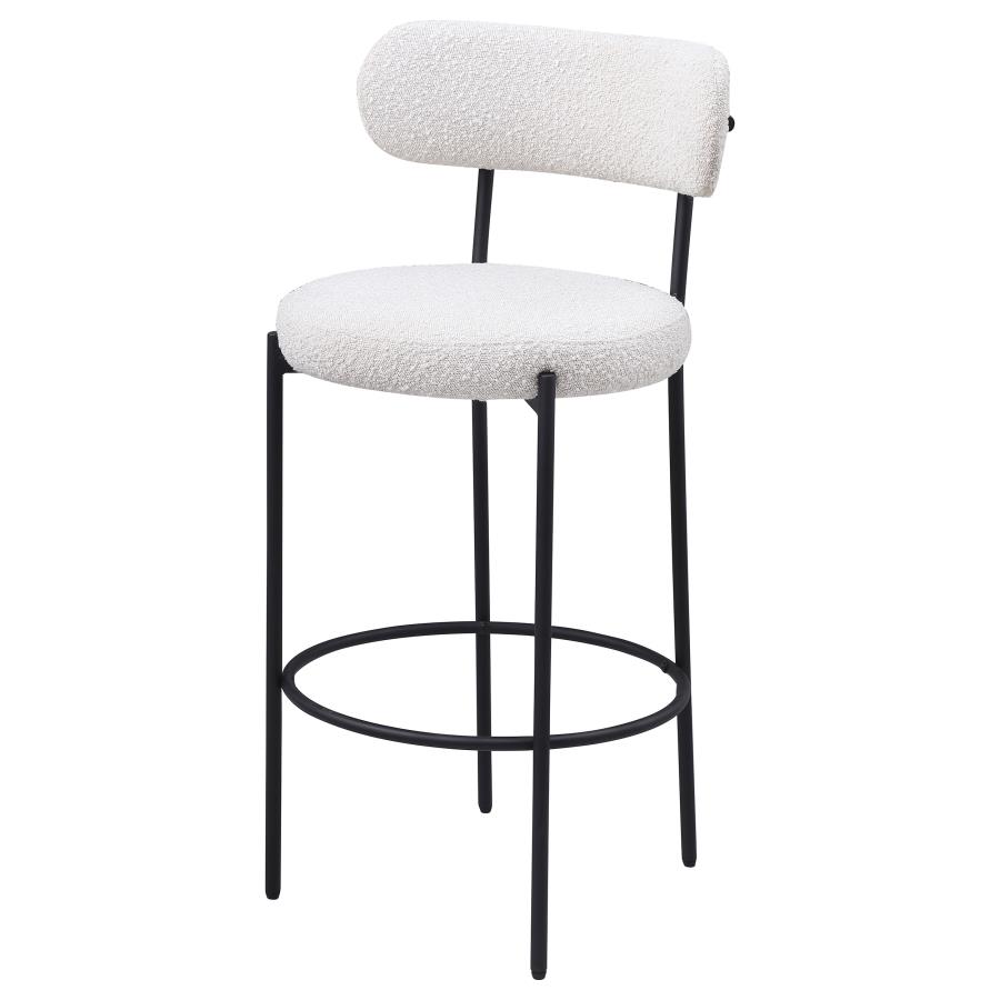 Viola Boucle Upholstered Bar Chair Cream (Set of 2) view 5