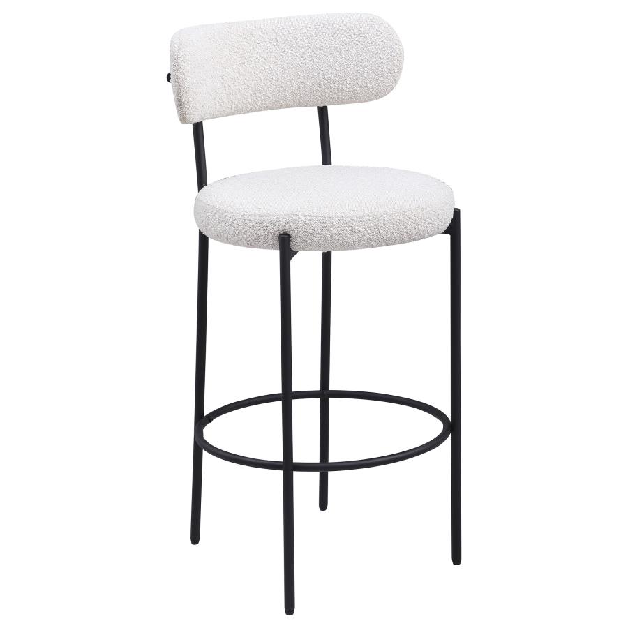 Viola Boucle Upholstered Bar Chair Cream (Set of 2) view 3