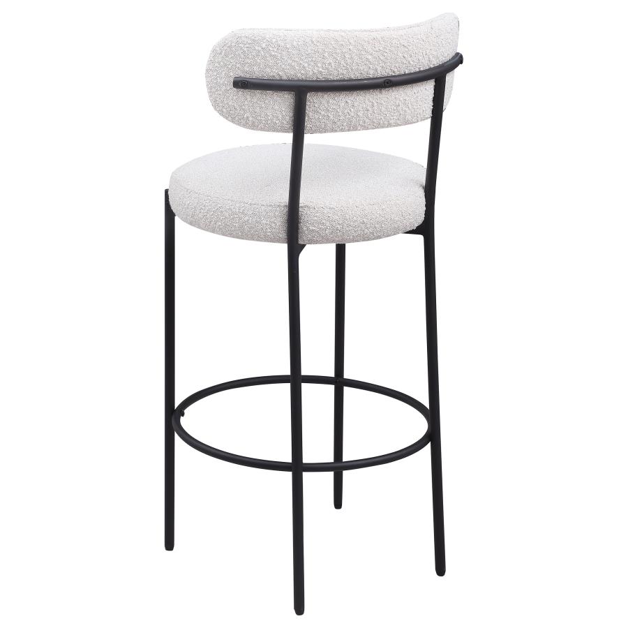 Viola Boucle Upholstered Bar Chair Cream (Set of 2) view 7