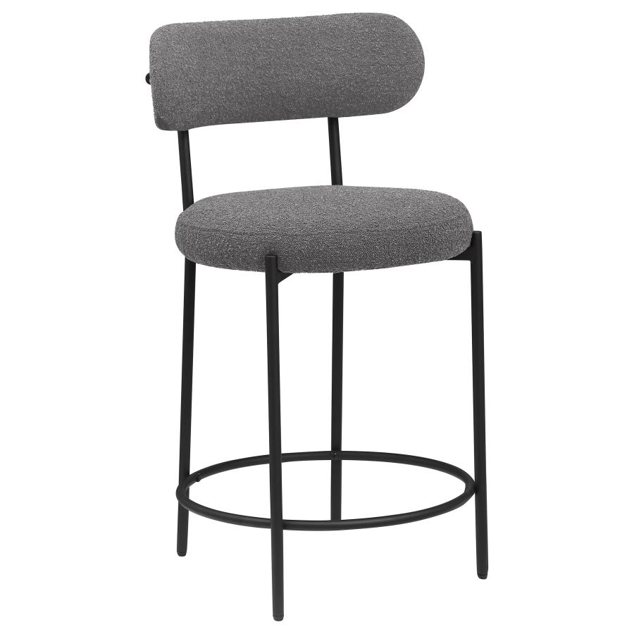 Viola Boucle Upholstered Counter Chair Grey (Set of 2) view 3