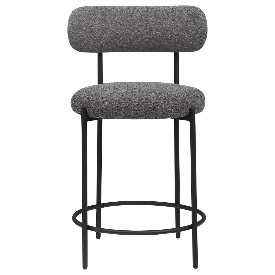 Viola Boucle Upholstered Counter Chair Grey (Set of 2) view 4