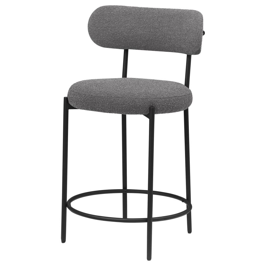 Viola Boucle Upholstered Counter Chair Grey (Set of 2) view 5